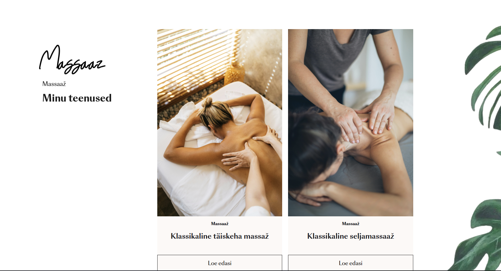 Tiiaella.ee – kodulehe vaade 2